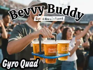 Bevvy Buddy Quad Gyro Spill-Resistant 4 Cup