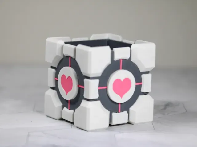 Portal Companion Cube Planter