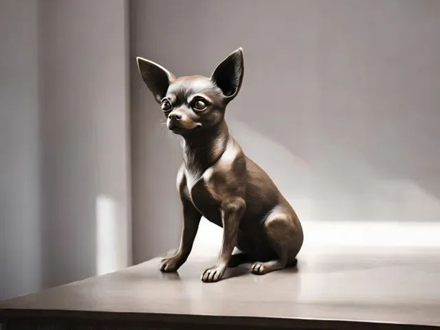 Minimalist Chihuahua Sculpture, Chihuahua Statue