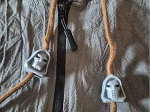Hooded Skull Metal Mask Beads & Zipper Pulls (3cm)
