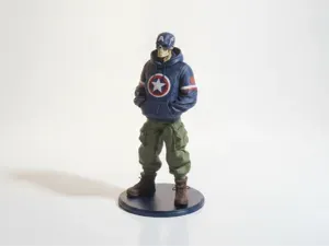Street Captain America Figurine 3D Printable