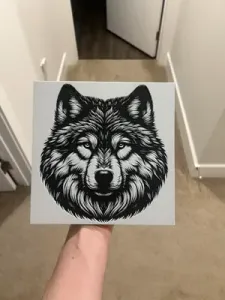 Wolf Face Wall Art Hueforge