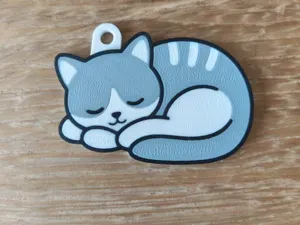 Sleeping Cat Keychain