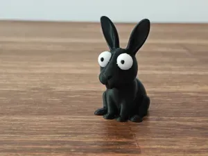 Cartoon Rabbit with Big Eyes Stylized Desk Pet