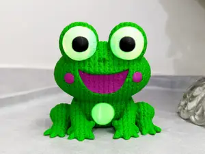 Knitted Cute Happy Froggy By PinkyWings