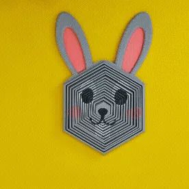 Bunny Rabbit Hexagon Fidget Toy (Print in Place) — Image 5 of 11