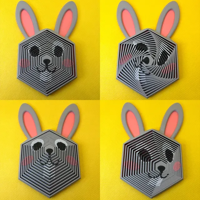 Bunny Rabbit Hexagon Fidget Toy (Print in Place) — Image 11 of 11