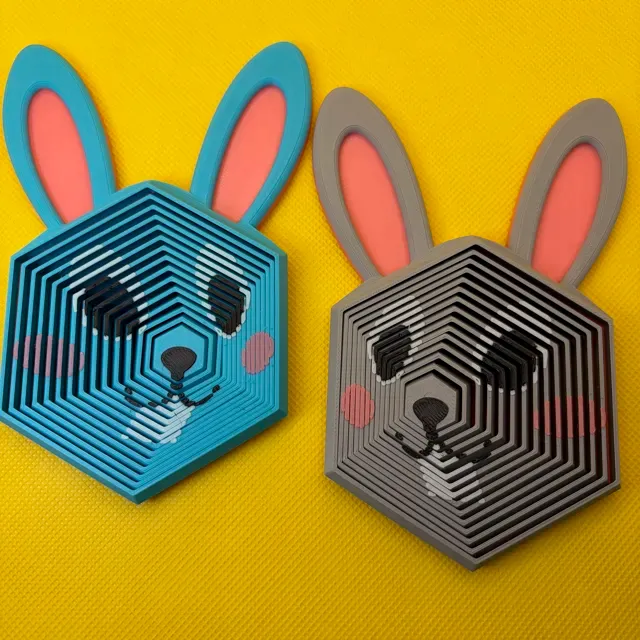 Bunny Rabbit Hexagon Fidget Toy (Print in Place) — Image 10 of 11
