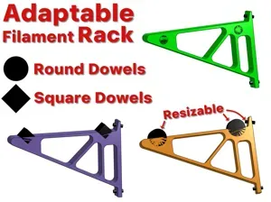 Adaptable Wall Mount Filament Spool Rack