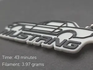 1965 Ford Mustang Keychain