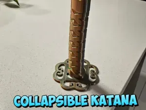 Collapsible Print in place Katana no support