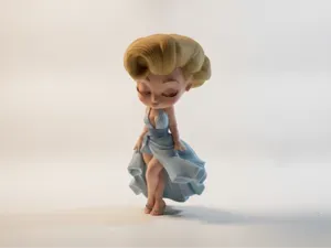Marilyn Monroe Windblown Dress Chibi STL