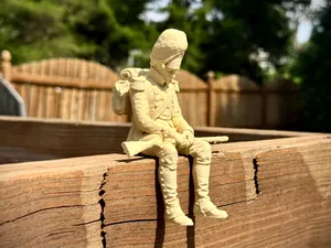 Sad Napoleonic War Grenadier Edge Sitter Figurine!