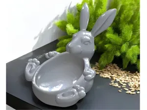 Rabbit Bowl - Easter Decorative, Functional Decor