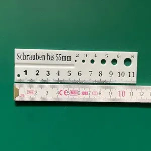 Ruler screw measuring tool metric keychain / M2-M8
