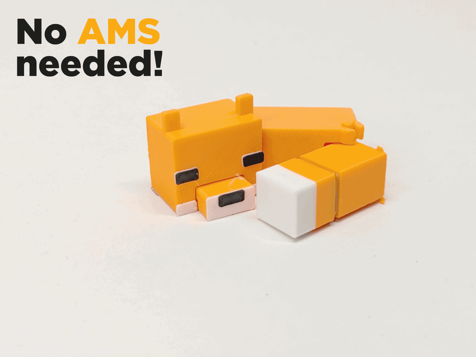 Minecraft Fox Kit Card - With and without AMS