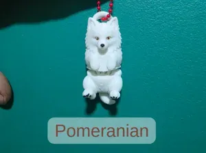 POMERANIAN - Articulated Keychain Flexi Dog