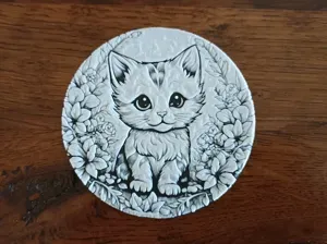 Dessous de verre chaton hueforge