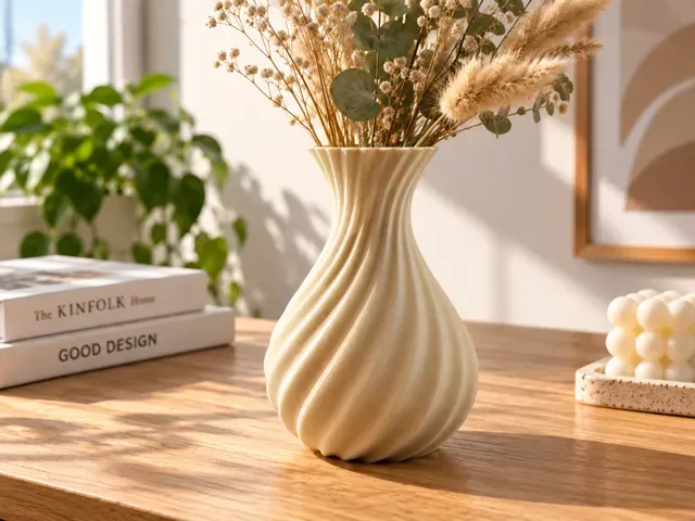 Elegant Spiral Vase – Modern Twisted Decor
