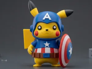 Pikachu Captain America No AMS