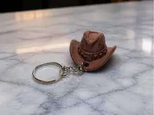 Westernhut Cowboy Schluesselanhaenger mit Details