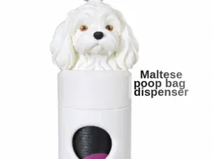 Maltese - Dog Poop Bag Dispenser Holder