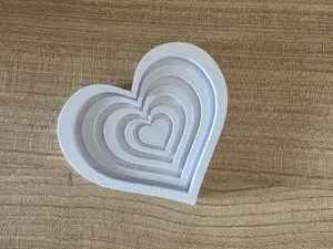 Layered Hearts – Home Decor, Keychain & Magnet Set