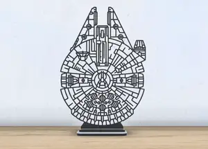 Millennium Falcon Art - Star Wars - With Stand
