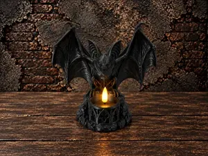 Nightwing Sentinel - Gothic Bat Tea Light Holder