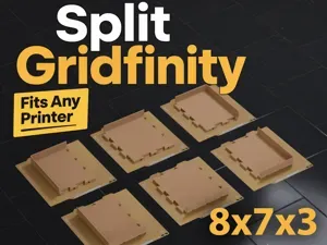 Gridfinity 8x7 Bin 3U A1 Mini Dovetail Split Fit
