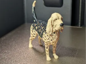Stylized Sculpture Voronoi Bloodhound Dog