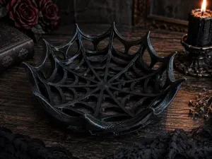Gothic Spiderweb Tray | Halloween Decor