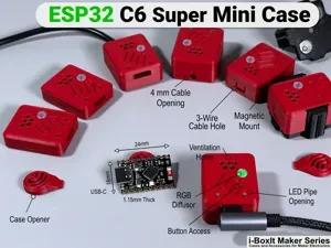 ESP32-C6 Super Mini Case | USB-C | Options
