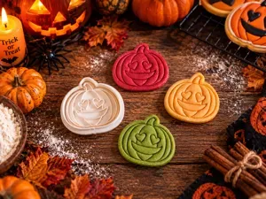 Heart Eyes Pumpkin Cookie Cutter & Embosser
