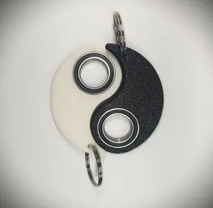 Yin Yang keychain (keyrambit) with bearing.