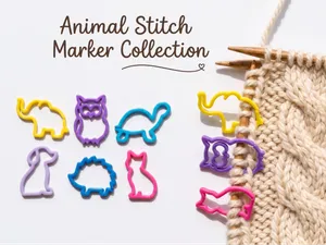 Animal Stitch Marker Collection (6 Unique Shapes)