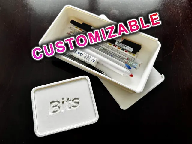 Customizable Case with Sliding Lid and Text