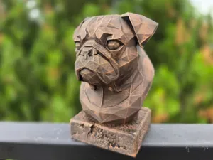 PUG LOW POLY BUST