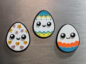 Cute Easter Egg Magnets - Layered Design