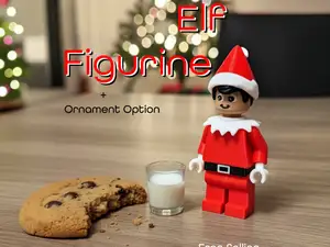 Brick Elf on Shelf Figure + Ornament