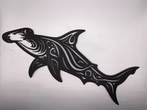Tribal Hammerhead Shark Line Art