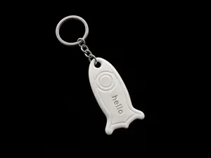 Rocket Keychain Fully Customizer Text (Parametric)