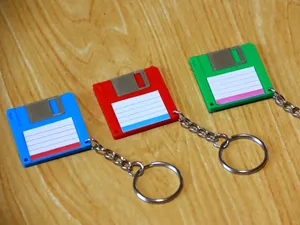Mini 3.5 Floppy Disk Keychain with NFC Tag