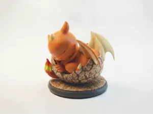 Baby Dragon Sleeping Figurine Chibi 3D Printable