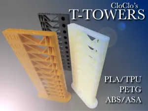 CloClo's PLA-TPU PETG ABS-ASA T-TOWERS