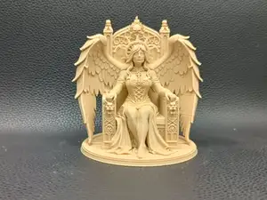 Celestial Empress – Winged Angel on Gothic Throne