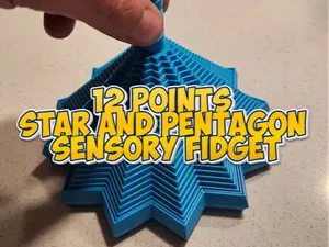 2 for 1 Star and pentagon Sensory fidget