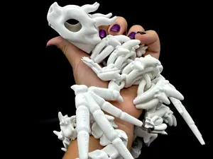 Skeleton Dragon and Baby Skeleton Dragon