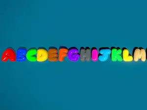 3D Bubble Letters of the Alphabet
