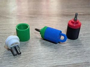 Mini screw cap 5-bit magnetic keyring screwdriver